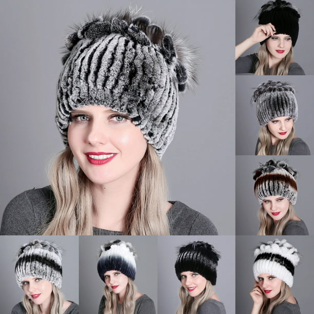 2019 Korean Women Winter Warm hat with Elastic Quality Cotton Big Ball Thickened Wool hat Outdoor Knitted Cap 